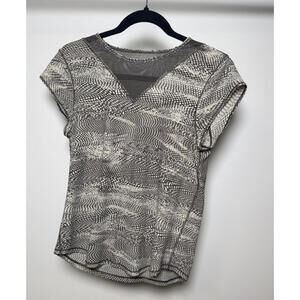 Lululemon For The Run Short Sleeve Swerve Vapor Metal Grey Size 6/8